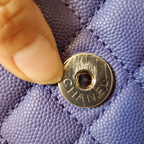 Chanel coco handle purple caviar mini bag - Picture 4 of 12